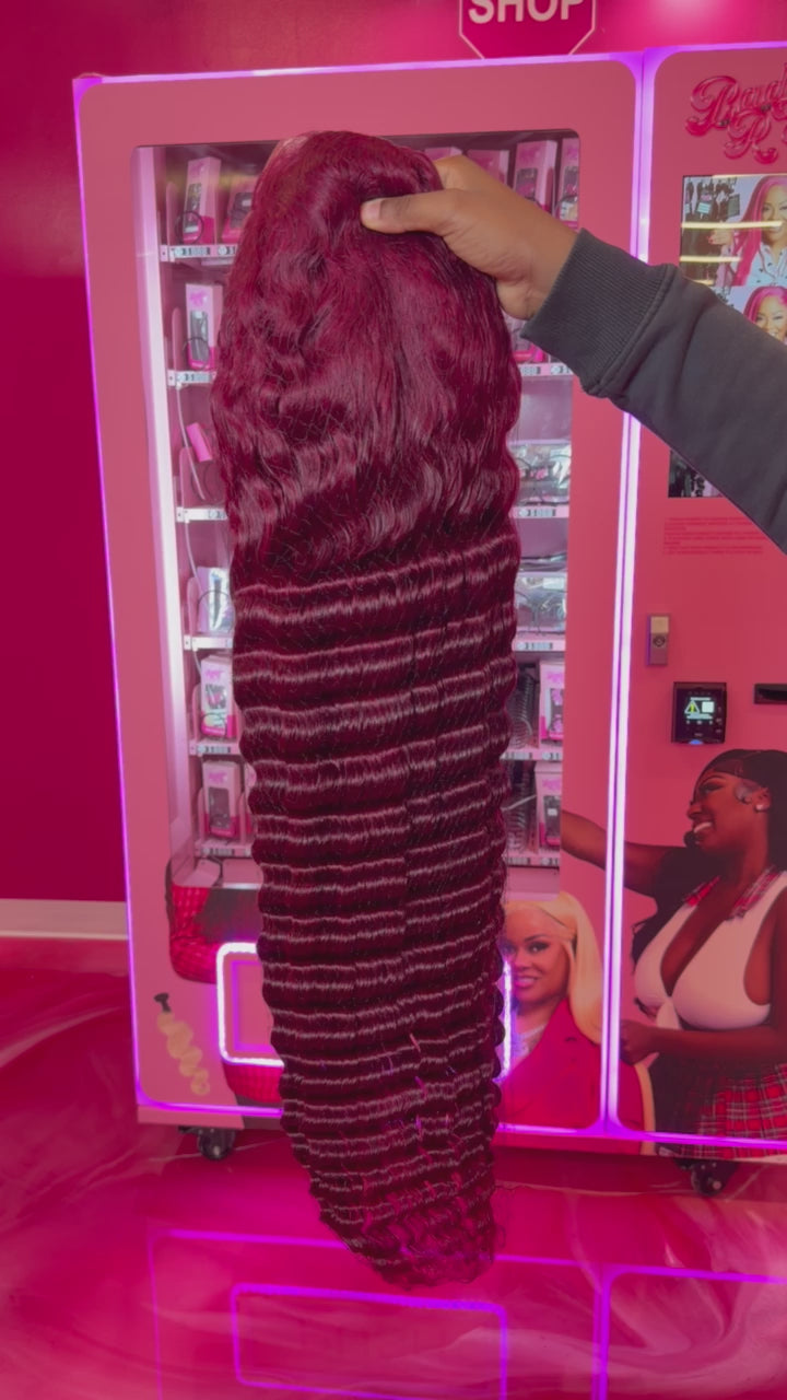 Red 30" HD Lace Wig ( Deep Wave )